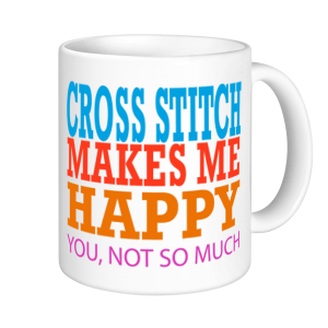 Cross Stitch Mugs - Cross Stitch Makes Me Happy